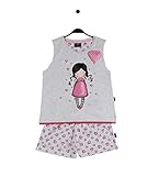- Pijama Santoro "corazón" para mujer primavera/verano fresco y suave;