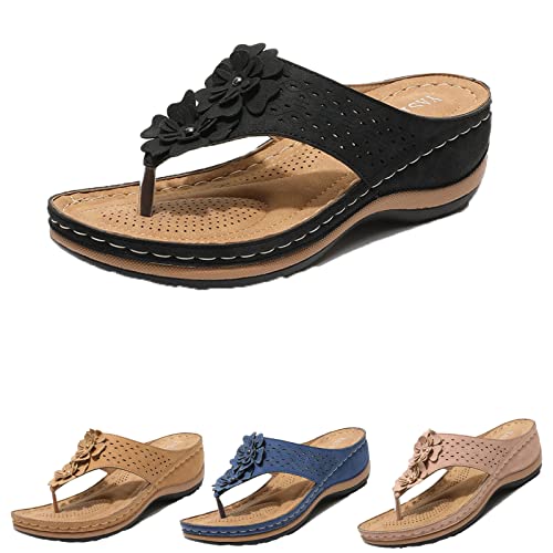 Comfy Orthotic Sandals for Women Arch Support Flip Flop, Vintage Sandalias Ortopedicas para Mujer Soft Bottom Massage Orthopedic Flip-Flops