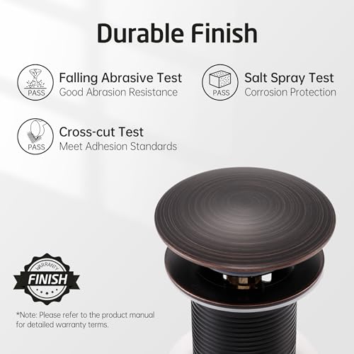 Kes VDTAZI012A Bathroom Sink Drain Without Overflow Vessel Sink Lavatory Vanity Pop Up Drain Stopper Oil Rubbed Bronze Finish thumb #7