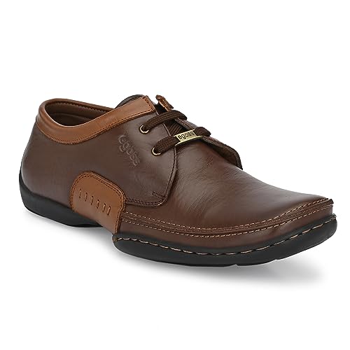 Image of egoss Formal Lace-Up Shoes for Men | Genuine Leather | Stylish & Comfortable | Perfect for Office, Party G-354