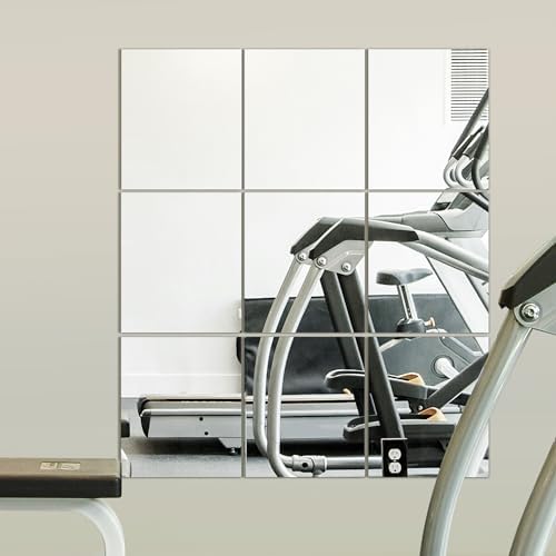 Home Gym Mirror Tiles, Large Workout Mirrors for Home Gym