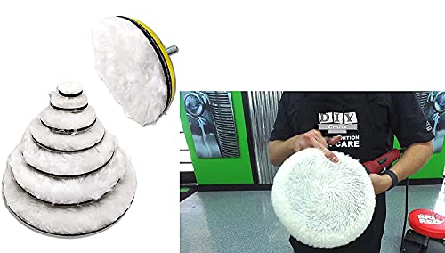 Image of DIY Crafts 4x, 7 inchinch Density Fur Flet Pad Only, Density Fur Flet Pad Only For Your Kit Buffing Pad Wool Pad Felt Pads Universal Drill Adapte(4x, 7 inchinch Density Fur Flet Pad Only)