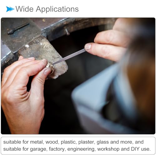 CoCud Diamantbeschichtete Nadelfeile, | 150 Körnung 2mm Schaft 100mm Länge |, Diamant-Rundfeilen-Schärfwerkzeug - (Anwendungen: für Metall Glas Steine), 5 Stück