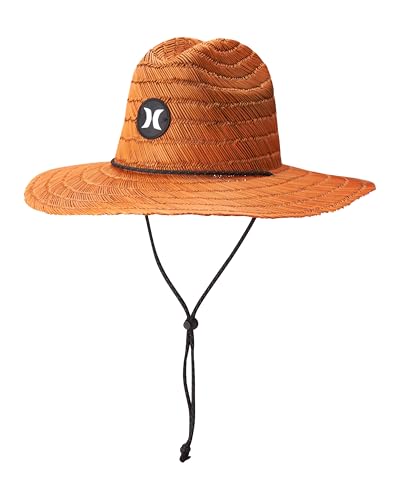Chapeau de paille Hurley pour homme avec bord moyen protecteur