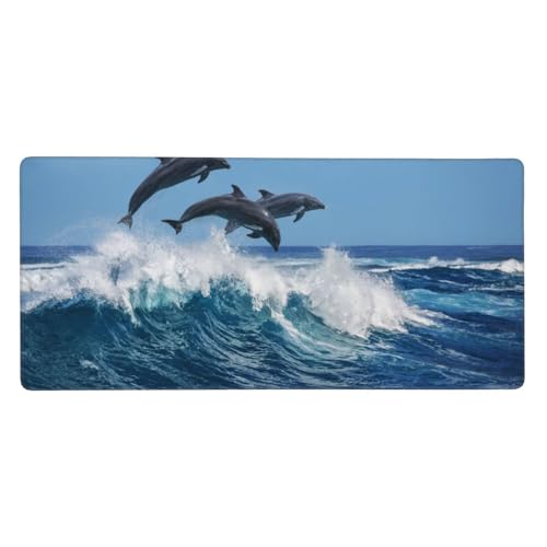 Tapis de souris grand format 40 x 90 cm Grand Dauphin pour un bureau ordonné
