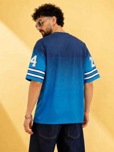 Image of LEOTUDE Men's Fire Flame and Skull Graphic Printed Oversized Polyester