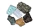 Amazing Gemstone Crystals for Money and Success Manifestation, Set of 6 Citrine, Pyrite, Garnet, Selenite, Green Aventurine and Amazonite Healing Crystals and Stones