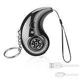 Alarma de bolsillo, 130 dB, autodefensa, llavero para mujeres, para seguridad personal, niños, niñas, ancianos (negro)