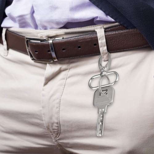 Miniatura 5 de Cyrank 20 Piezas De Cierres Giratorios Gancho De Presión Para Cordón, Ganchos De Presión Giratorios De Aleación De Zinc Llavero Mosqueton Bolso Para Llaves De Cordón 32mm
