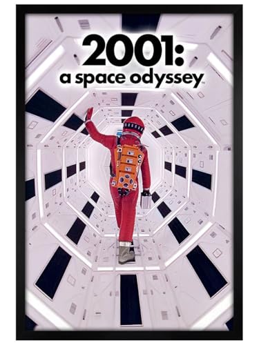 Cadre bois noir avec affiche Stanley Kubrick 2001 Space Odyssey