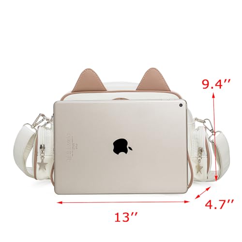 Kawaii Ita Bag Crossbody Bag Cute White Cat Backpack Girls Shoulder Bags Pin Display with Insert