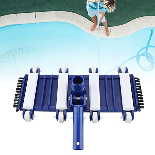 Vacuum Brush,Manual Pool Vacuum Head Attachment for Inground Ground Pools,Weighted Swimming Pool Vac Head Half Moon Bristles,Swivel Hose Swimming Poools Clean Debris Corners