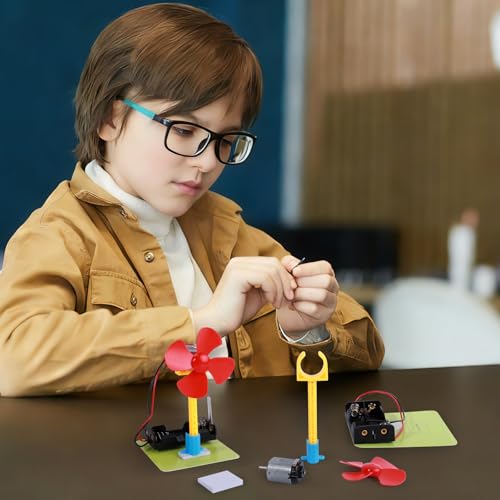 STEM Toys Science Kits, 8 Bulk Electric Circuit Kit for Kids Classroom, STEAM Activities Crafts Electrical Experiment 2nd 4th 5th Grade STEM Gifts, Build a Fan Activity Projects School Party Favors - Image 5
