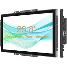 23.8 Inch Open Frame Capacitive Touch Screen LCD Monitor Surface is IP65 Waterproof 1920x1080 @ 60Hz TFT LCD IK08 Input Industrial Monitor 10 Finger Capacitive Touch