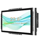 Senisway 23.8 Inch Open Frame Capacitive Touch Screen LCD Monitor Surface is IP65 Waterproof 1920x1080 @ 60Hz TFT LCD IK08 Input Industrial Monitor 10 Finger Capacitive Touch