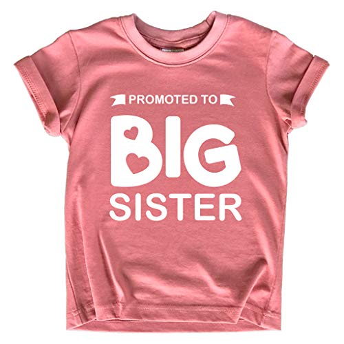 Image of Promoted to Big Sister Shirt for Little Girls Toddler Baby Announcement Outfits