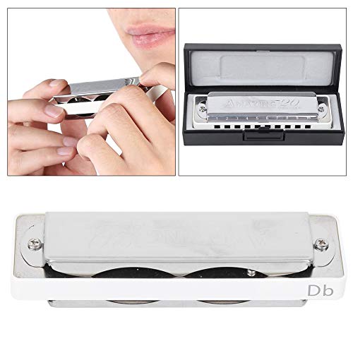 Harmonica de la bouche 10 trous pour joueur professionnel, débutant, étudiants, enfants (blanc) - Les Beatles, Paul McCartney, John Lennon, RIngo Starr, George Harrison Harmonica de la bouche 10 trous pour joueur professionnel, débutant, étudiants, enfants (blanc) – Image 7