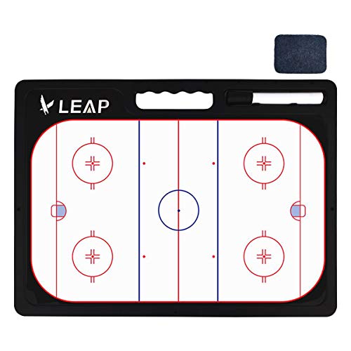 LEAP Coach Board Ice Hockey Tactical Coaching Two Sides with Full & Half Court Feature Premium Dry Erase Tool, Basketball Soccer Volleyball Baseball Football for Coaches, Community, High School Team - Thumbnail 3