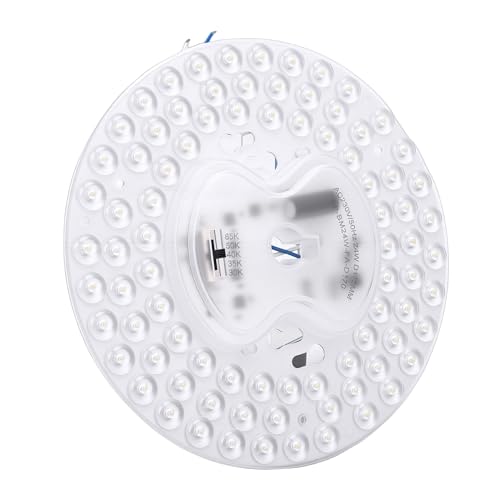 OVAQUIXI Panel de Luz LED de 6,6 Pulgadas, Placa de Luz de Aluminio Regulable para Ventiladores de Techo, Lámparas de Araña, 24 W, Temperatura de Color de 3000 K a 6500 K