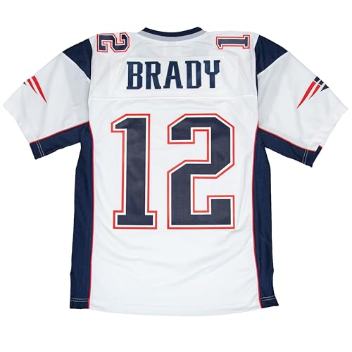 Mitchell & Ness Camiseta NFL Throwbacks Legacy Jersey – New England Patriots – Tom Brady 2000, Blanco, XXL