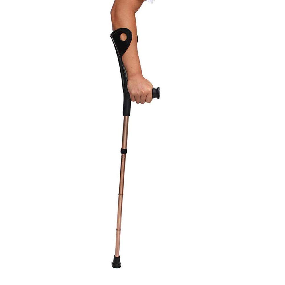 Zidao Muletas antebrazo Andadores Plegable muletas Usuario Peso 120 par de Cambio de Marchas Kg con el Codo Abrazadera Altura de Aluminio Ligero máximo Ajustable Antideslizante/Durable