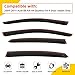 PLDDE Rain Guards Compatible with 2009-2015 Audi B8 A4/A4 Quattro/S4 4-Door Sedan Tape-On Side Window Visor Wind Deflector Vent Visors Car Accessories