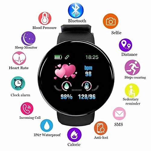 Image of Smart Watch for Men, Fitness Tracker with Step Counter, Heart Rate Monitor, Distance Tracking, Black