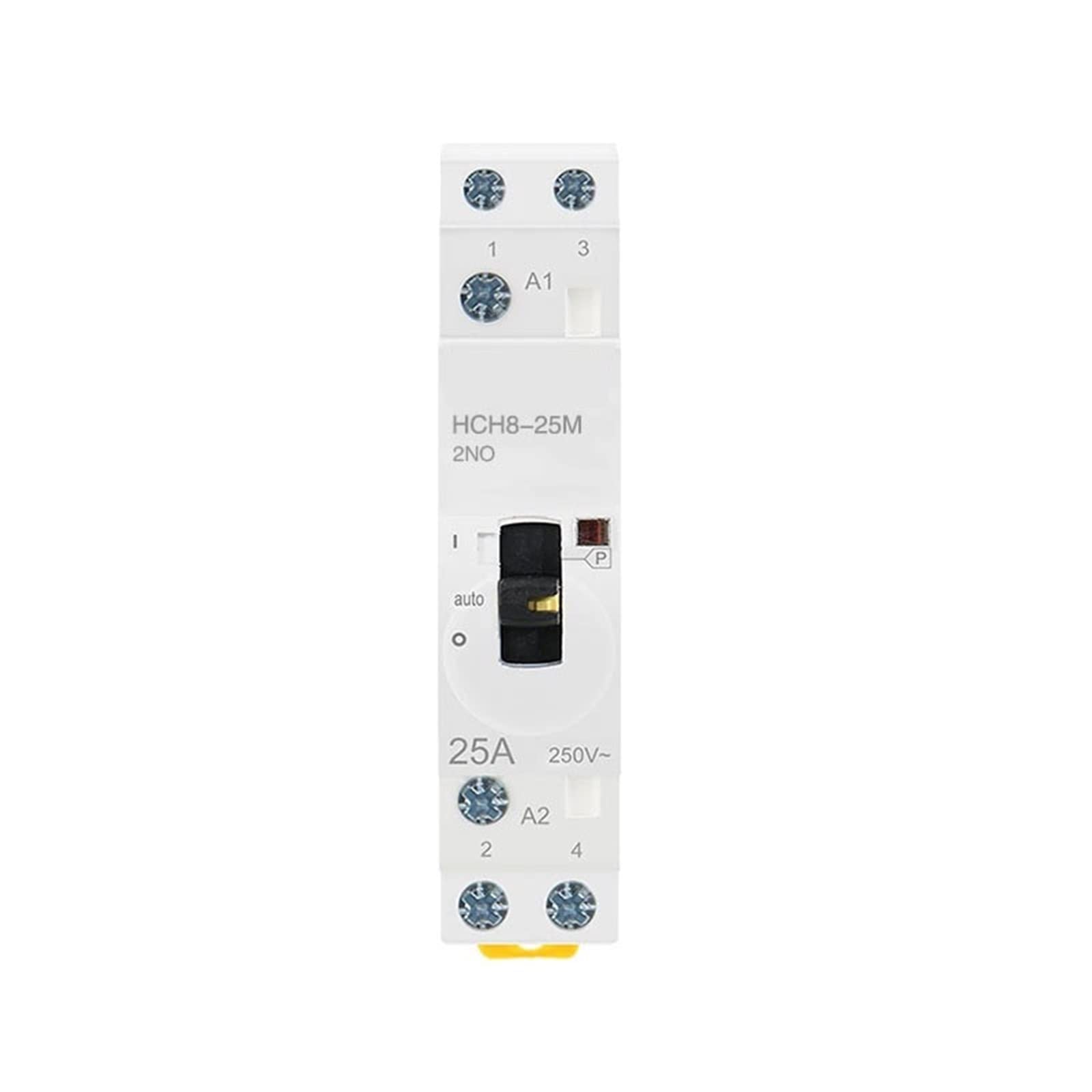 HCH8-25 Contactor Modular 2P 16A 20A 25A 2NO o 2NC o 1NO1NC 220V Contactor doméstico automático Din Rail tipo 1 Uds(2P 25M 2NO 230V)