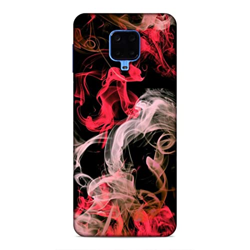 Image of Printed Mobile Back Hard Case Cover for Poco M2 Pro /Xiaomi Redmi Note 10 Lite /Xiaomi Redmi Note 9S | Smoke, Colourful Smoke, Red, White-2201