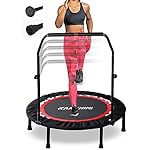 Kanchimi 40" 48" Folding Mini Fitness Indoor Exercise Workout Rebounder Trampoline with Handle, Max Load 330lbs