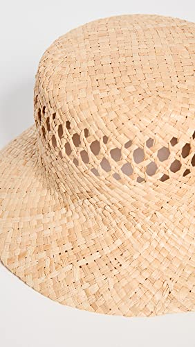 Madewell Women's Woven Straw Bucket Hat, Natural, Tan, M-L #TOP2