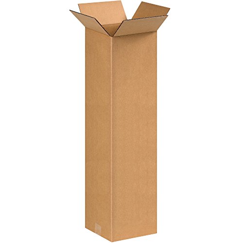Image of BOX USA 8x8x30 Tall Corrugated Boxes, Tall, 8L x 8W x 30H, Pack of 25 | Shipping, Packaging, Moving, Storage Box for Home or Business, Strong Wholesale Bulk Boxes