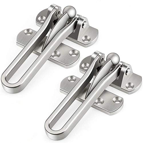 Door Chain Lock, Swing Bar Door Lock Bolt, Inner Door Chain Lock, Hotel Door Latch Lock, Latch Guard, Kid Door Lock, Metal Bolt Lock (2 Pack) #TOP6