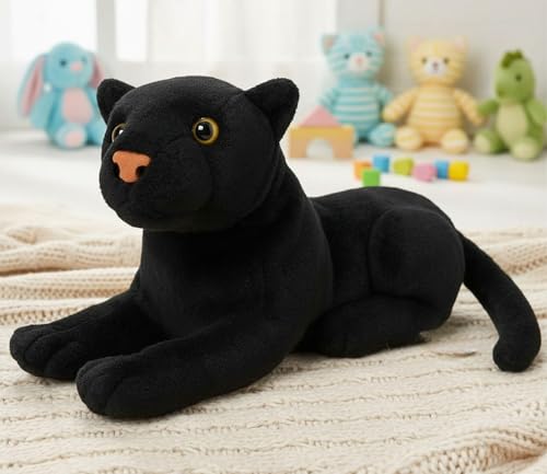 Image of Tickles Black Panther Animal Soft Stuffed Plush Toy for Kids (Size: 43 cm)