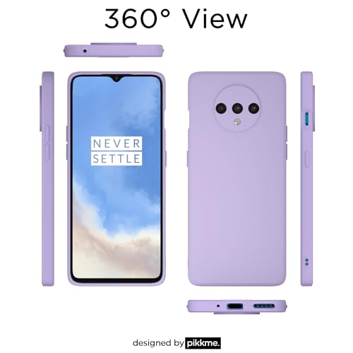 Image of Outlouders Back Cover for OnePlus 7T | Camera Protection | Durable Soft Matte Silicone Bumper Case (Purple)