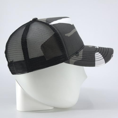 Image of The Vintage Year High Crown Foam Mesh Camouflage Trucker Hat Baseball Cap