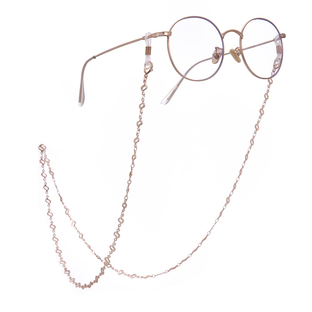 kkjoy Cadena de gafas de cobre con delfín y hoja de loto para decoración de máscara, cordones, correas para gafas, collar, gafas de sol, cordón para mujeres y niñas