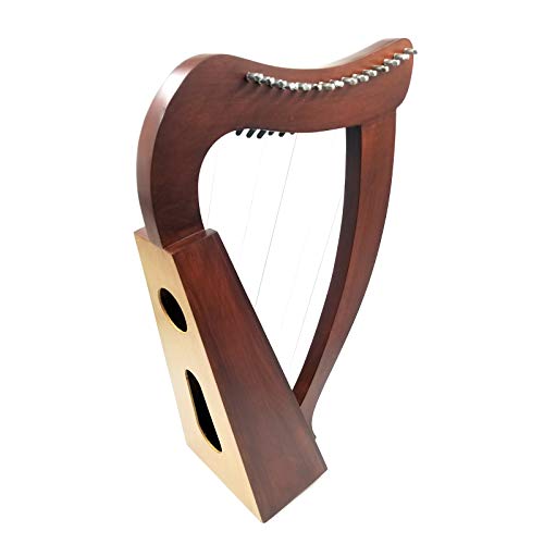 15 Strings Levers Harp Irish Highland Solid Rosewood Natural Finished Tuning Key Extra Set #TOP4