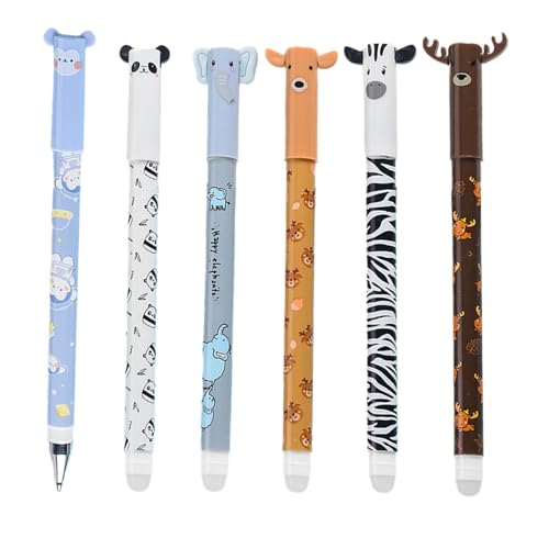 Set de 6 bolígrafos de gel borrables con punta 0.5 mm