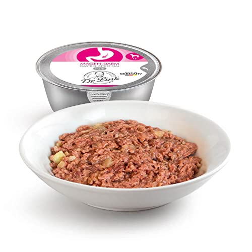 Dr. Link Spezial-Diät Hundefutter Hunde Proteinquelle Pute – Magen, Darm, Verdauung - leicht verdaulich, unterstützt Darmflora & Bauchspeicheldrüse – 10x125g Schale