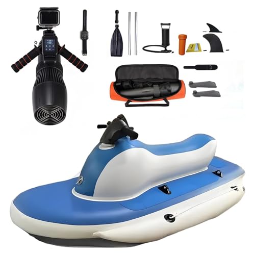 【Two-Person Surfing】2026 New Electric Inflatable Jet Ski — No experience needed, instant upgrade! Simply attach the powerful underwater propeller motor to your inflatable kayak, and instantly transform it into a smooth-handling, comfortable-seat surf boat designed specifically for two-person adventures. Whether you're with a partner or a friend, enjoy the thrill of effortless surfing together — double the fun, double the adventure!