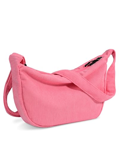 Image of Crossbody Crescent Bag for Women Men Trendy, Crescent Sling Bag with Adjustable Strap, 2 Zippers Lightweight