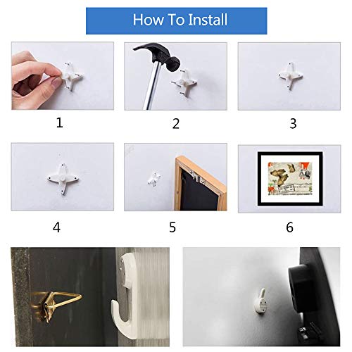 Amerlery Invisible Nail Screws Wall Hooks No Trace Picture Hangers
