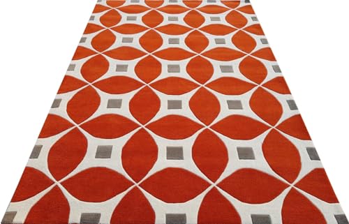 Image of Soft Pure Woolen Modern Collection Tufted Carpet for Living Room,Bedroom'Kitchen and Hall (6 X 8) Feet