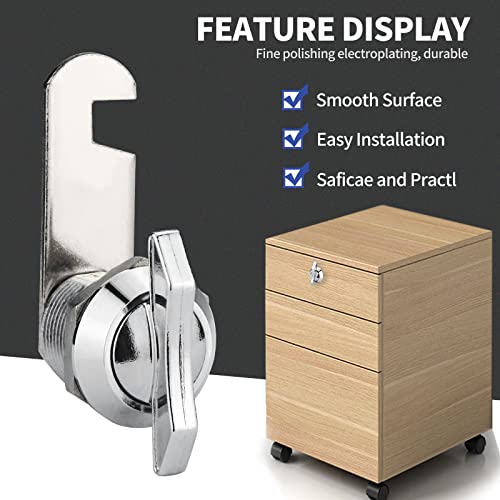 Thumb Operated Offset Cam Lock, 2-Pack 5/8 Inch Replacement Keyless Compartment Latch For Mounting In Rv Compartment Camper Storage Door Cabinet Mailbox Drawer, Fits On 0.39" (10Mm) Max Door Thickness #TOP4