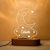 luz led 3d max 💘 Personaliza el Nombre Especial de la Lámpara 3D Infantil de Luna