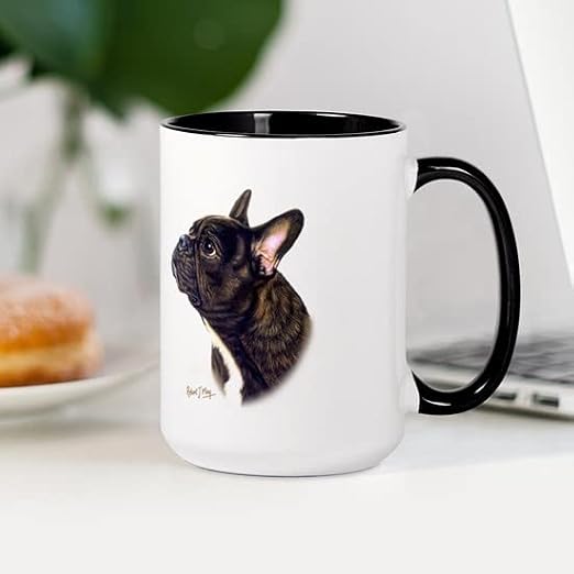 CafePress French Bulldog Large Mug 15 oz (444 ml) Ceramic Coffee Mug