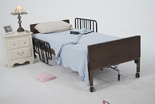 Drive Medical No Gap Deluxe Half Length Side Bed Rails With Brown Vein Finish, Brown Vein, Half Length - 2 Count (Pack Of 1) #TOP4