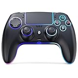 AFMVV Wireless Controller for PS5 with RGB LED,TURBO, Dual Vibration, 6 Axis Gyro Sensor, Touchpad, Ergonomic for Playstation 5 Controller, Compatible with PlayStation 5/PC/Mac/ios/Android/Steam