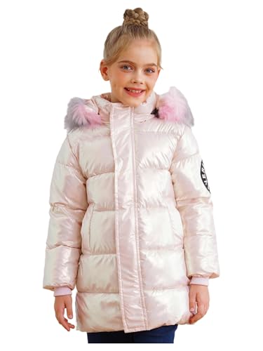TiaoBug Chaqueta Metálica Brillante De Invierno Para Niñas Abrigo...